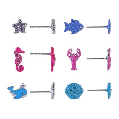 Hallmark 6 Pack Sea Life Stud Earring Set