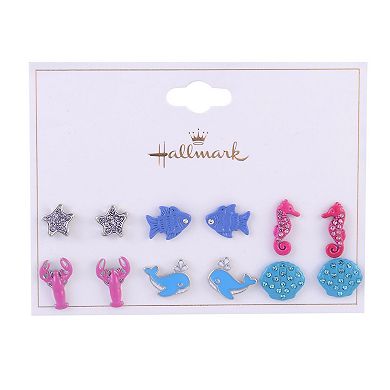 Hallmark 6 Pack Sea Life Stud Earring Set