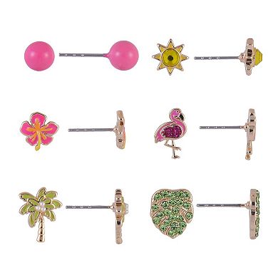 Hallmark 6 Pack Island Theme Stud Earring Set