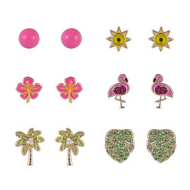 Hallmark 6 Pack Island Theme Stud Earring Set