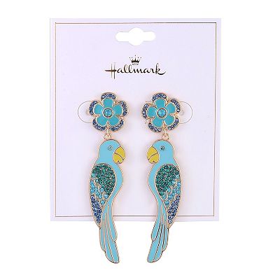 Hallmark Blue Parrot Earrings