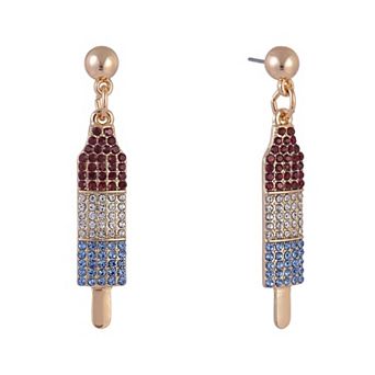 Hallmark Red, White and Blue Popsicle Earrings