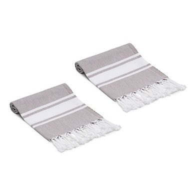 Mono Stripe Turkish Cotton Hand & Kitchen Towel Bundle