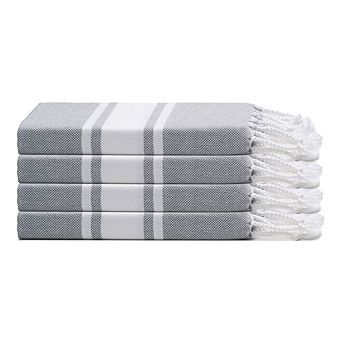 Mono Stripe Turkish Cotton Hand & Kitchen Towel Bundle