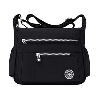 Multiple Zipper Pockets Crossbody Bags for Women Shoulder Bag with Adjustable Strap