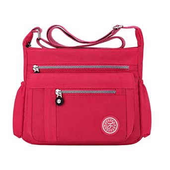 Multiple Zipper Pockets Crossbody Bags for Women Shoulder Bag with Adjustable Strap
