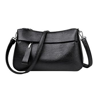 Large Capacity Crossbody Bags for Women Shoulder Bag with Zipper Closure and Long Strap