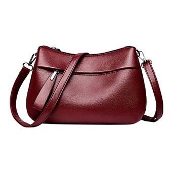 Large Capacity Crossbody Bags for Women Shoulder Bag with Zipper Closure and Long Strap