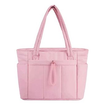 Quilted Puffer Tote Bags for Women with Multiple External Pockets and Top Carry Handles