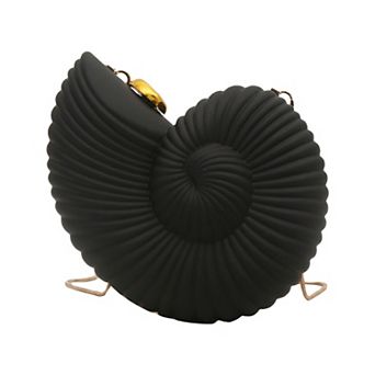 Seashell Shaped Crossbody Bag for Women Chic Hard Shell Clutch Purse with Removable Chain Strap