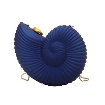 Seashell Shaped Crossbody Bag for Women Chic Hard Shell Clutch Purse with Removable Chain Strap