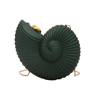Seashell Shaped Crossbody Bag for Women Chic Hard Shell Clutch Purse with Removable Chain Strap