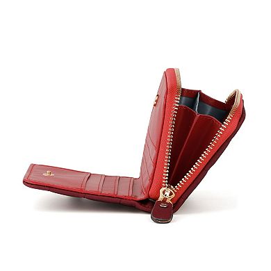 Small Short Paragraph Zipper Coin Wallets with Card Holder for Lady