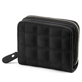 Small Short Paragraph Zipper Coin Wallets with Card Holder for Lady