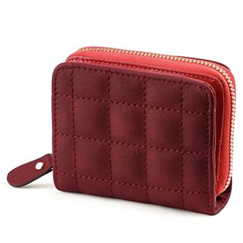 Small Short Paragraph Zipper Coin Wallets with Card Holder for Lady