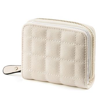 Small Short Paragraph Zipper Coin Wallets with Card Holder for Lady