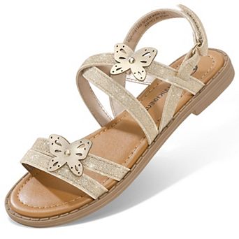 HOMEHOT Girl Sandals Open Toe Flat Summer Shoes for Toddler Little Big Kid