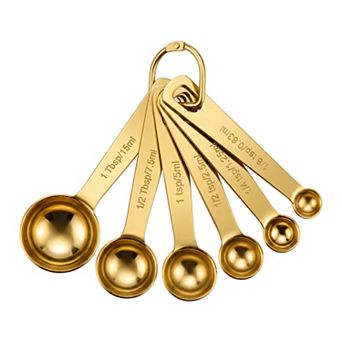 Durable Stainless Steel Measuring Spoons, Rust Resistant Metal Spoons for Kitchen Use