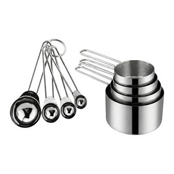 Stainless Steel Measuring Spoons Set, Metal Durable Measuring Spoons for Cooking and Baking