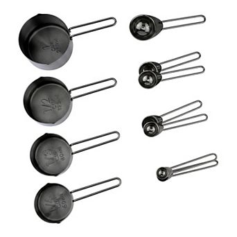 Stainless Steel Measuring Cups and Spoons Set, Stackable Design with Engraved Markings