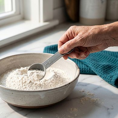 Plastic Measuring Cups and Spoons Set, Lightweight with Stackable Design, Clear Markings