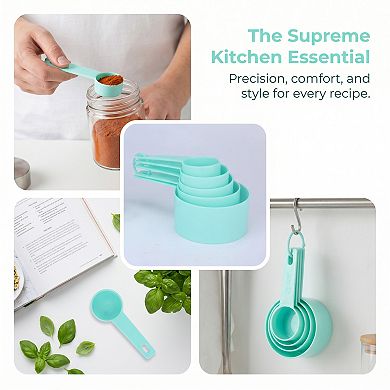 Plastic Measuring Spoons Set, Lightweight Kitchen Spoons for Dry and Liquid