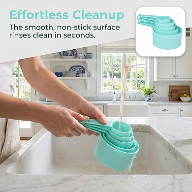 Plastic Measuring Spoons Set, Lightweight Kitchen Spoons for Dry and Liquid