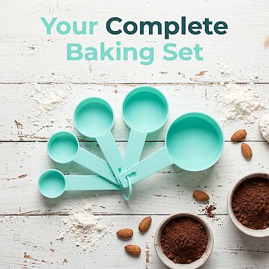 Plastic Measuring Spoons Set, Lightweight Kitchen Spoons for Dry and Liquid
