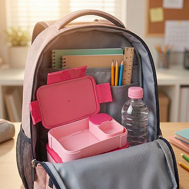 Bento Box Adult Lunch Box, 2-Compartment Detachable Sauce Cup Leak-Proof Meal Prep Container
