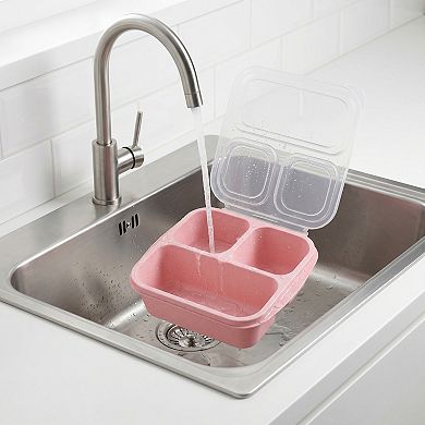 Bento Box Adult Lunch Box, Wheat Straw Leak-Proof Meal Prep Container for Work Travel