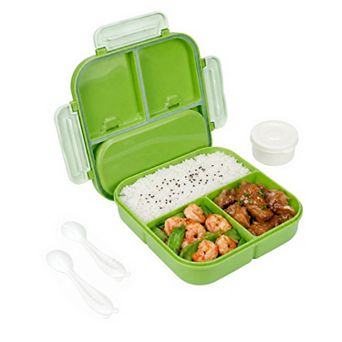 Bento Box Adult Lunch Box, Cartoon Cutlery Storage Compartment Leakproof Meal Prep Container