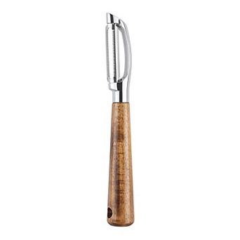 Wood Vegetable Peeler, Durable Potato Peeler with Ergonomic Handle for Kitchen
