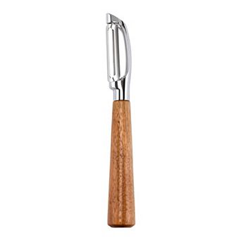Wood Vegetable Peeler, Durable Potato Peeler with Ergonomic Handle for Kitchen