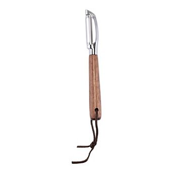 Wood Vegetable Peeler, Durable Potato Peeler with Ergonomic Handle for Kitchen