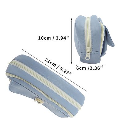 1Pc Canvas Pencil Case, Large Capacity Pen Pouch, Aesthetic Pencil Organizer