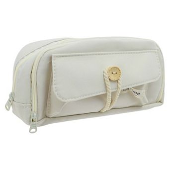 1 pc Canvas Pencil Case, Large Capacity Pen Pouch, Aesthetic Pencil Organizer