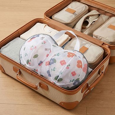 2 Pack Ployester Bra Laundry Bag, Mesh Lingerie Wash Bags, Zippered Fine Mesh Laundry Bag