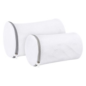 2 Pack Polyester Cylinder Shoe Bag for Washing Machine, Mesh Laundry Bag, Zippered Shoe Protector