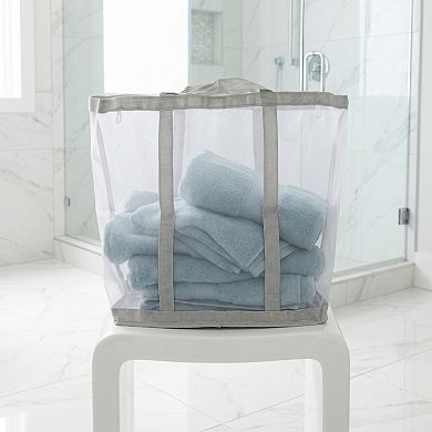1 Pack Collapsible Laundry Basket, Polyester Laundry Hamper, Lightweight Laundry Hamper with Handles