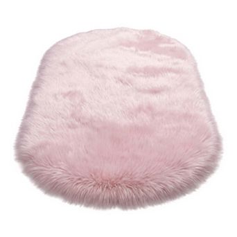 35"x24" Soft Shaggy Area Rug, Fluffy Bedroom Rugs, Non-Slip Furry Carpet for Nursery, Bedside Floor