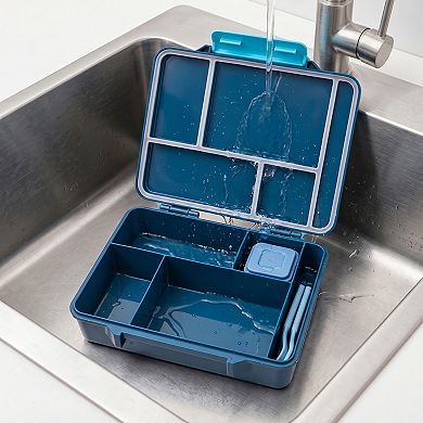 Bento Box Adult Lunch Box, 5-Compartment Leak-Proof Meal Prep Container for Work Travel