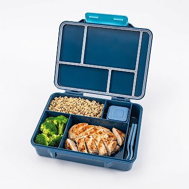 Bento Box Adult Lunch Box, 5-Compartment Leak-Proof Meal Prep Container for Work Travel