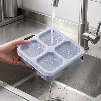 Bento Box Adult Lunch Box, 4-Compartment Leak-Proof Meal Prep Container for Work Travel