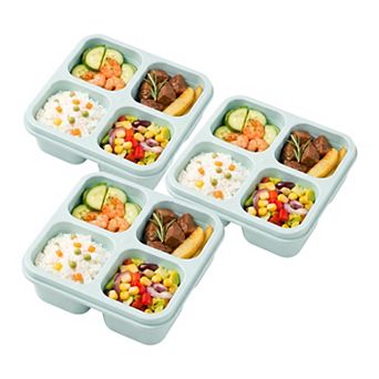 Bento Box Adult Lunch Box, 4-Compartment Leak-Proof Meal Prep Container for Work Travel