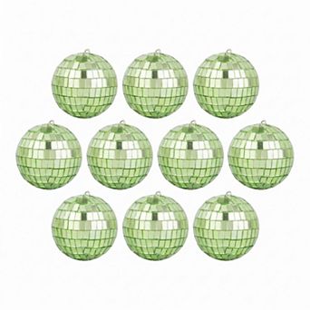 Mirror Disco Balls for Bowl Fillers 10 Pack Hanging Solid Foam Sphere Orbs with Glass Surfaces