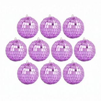 Mirror Disco Balls for Bowl Fillers 10 Pack Hanging Solid Foam Sphere Orbs with Glass Surfaces