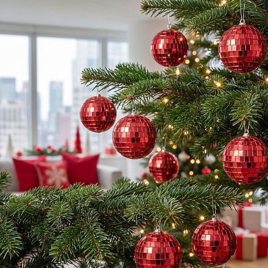 2" Mirror Disco Balls, 10 Pcs Hanging Solid Foam Decorative Orbs, Glass Reflective Party Decor
