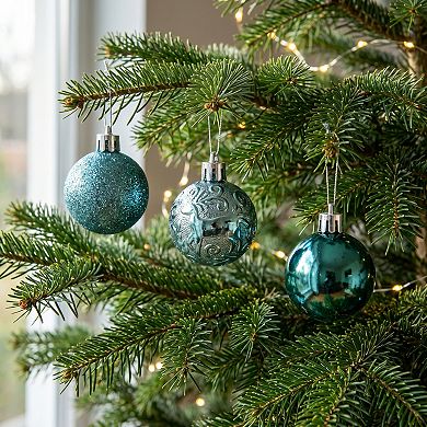 Christmas Tree Ornaments 12 Pack Festive Hanging Baubles, Shatterproof Plastic Holiday Balls