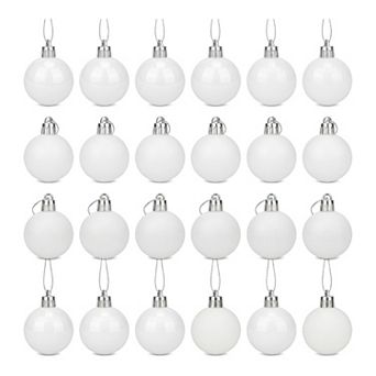 Christmas Tree Ornaments 24 Pack Mini Festive Hanging Baubles, Shatterproof Plastic Holiday Balls