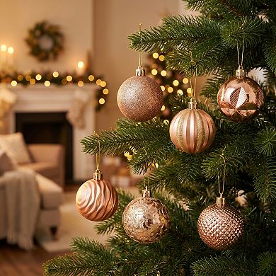 Painted Electroplated Balls 6 Pack Metallic Sphere Orbs Shatterproof Hanging Tree Ornaments